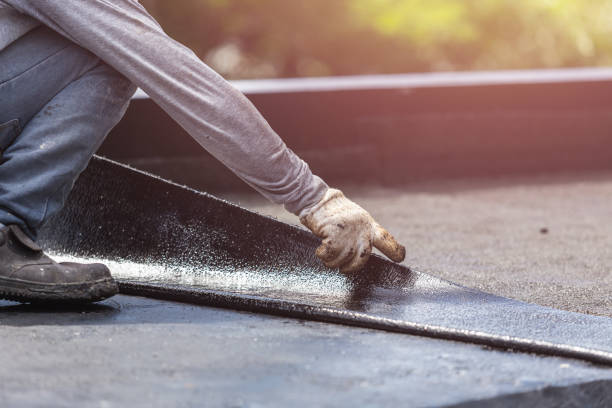 Professional Waterproofing technician working in Millfield, OH